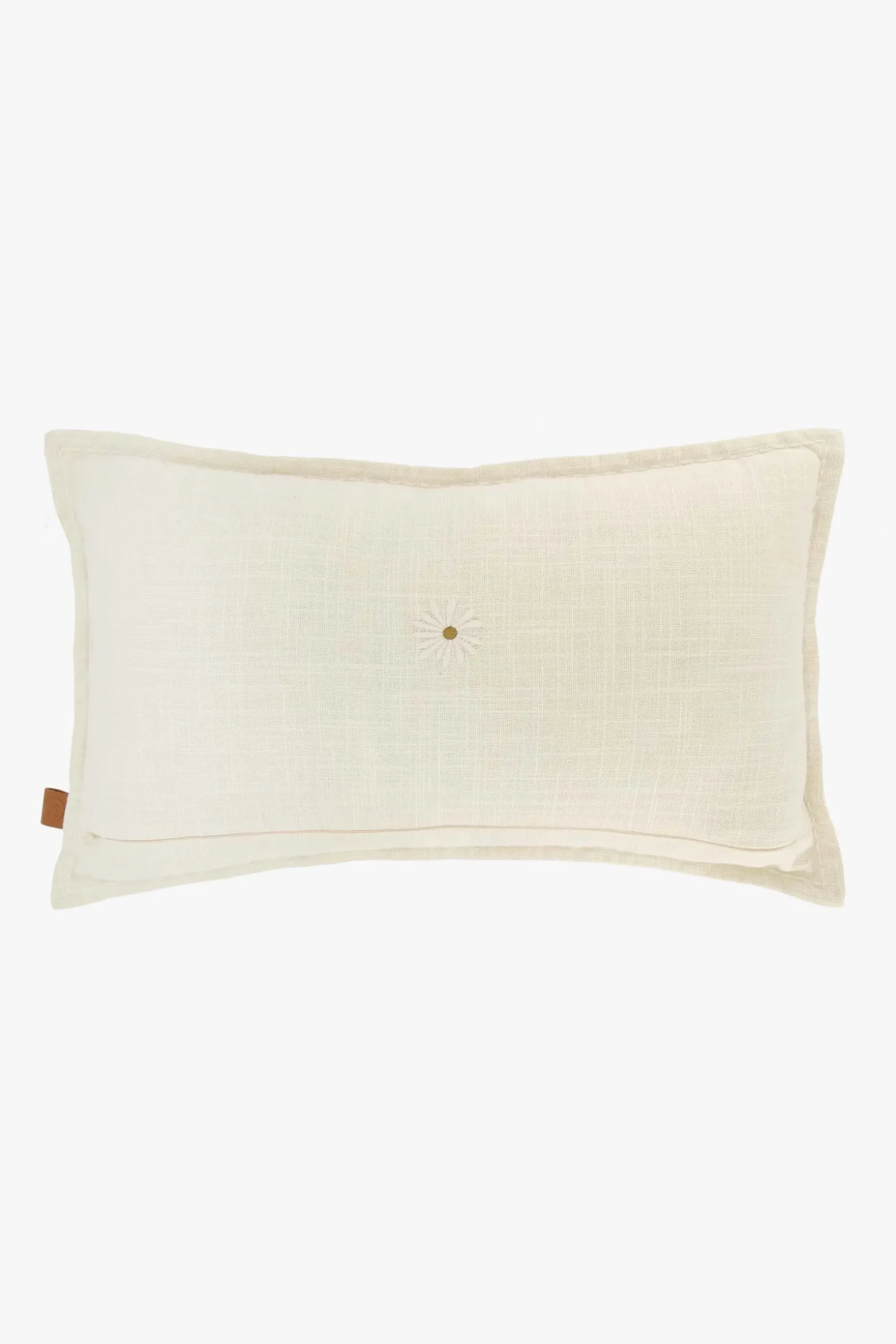 zusss kussen ornament print en madeliefje 50x30cm antraciet/ecru