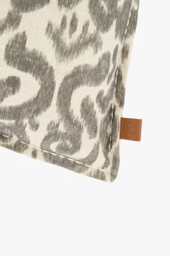 zusss kussen ornament print en madeliefje 50x30cm antraciet/ecru