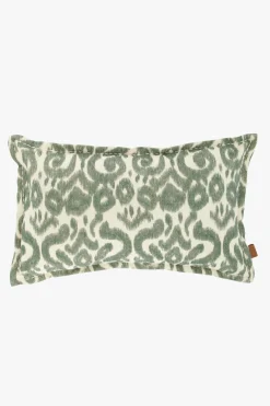 zusss kussen ornament print en madeliefje 50x30cm saliegroen/ecru