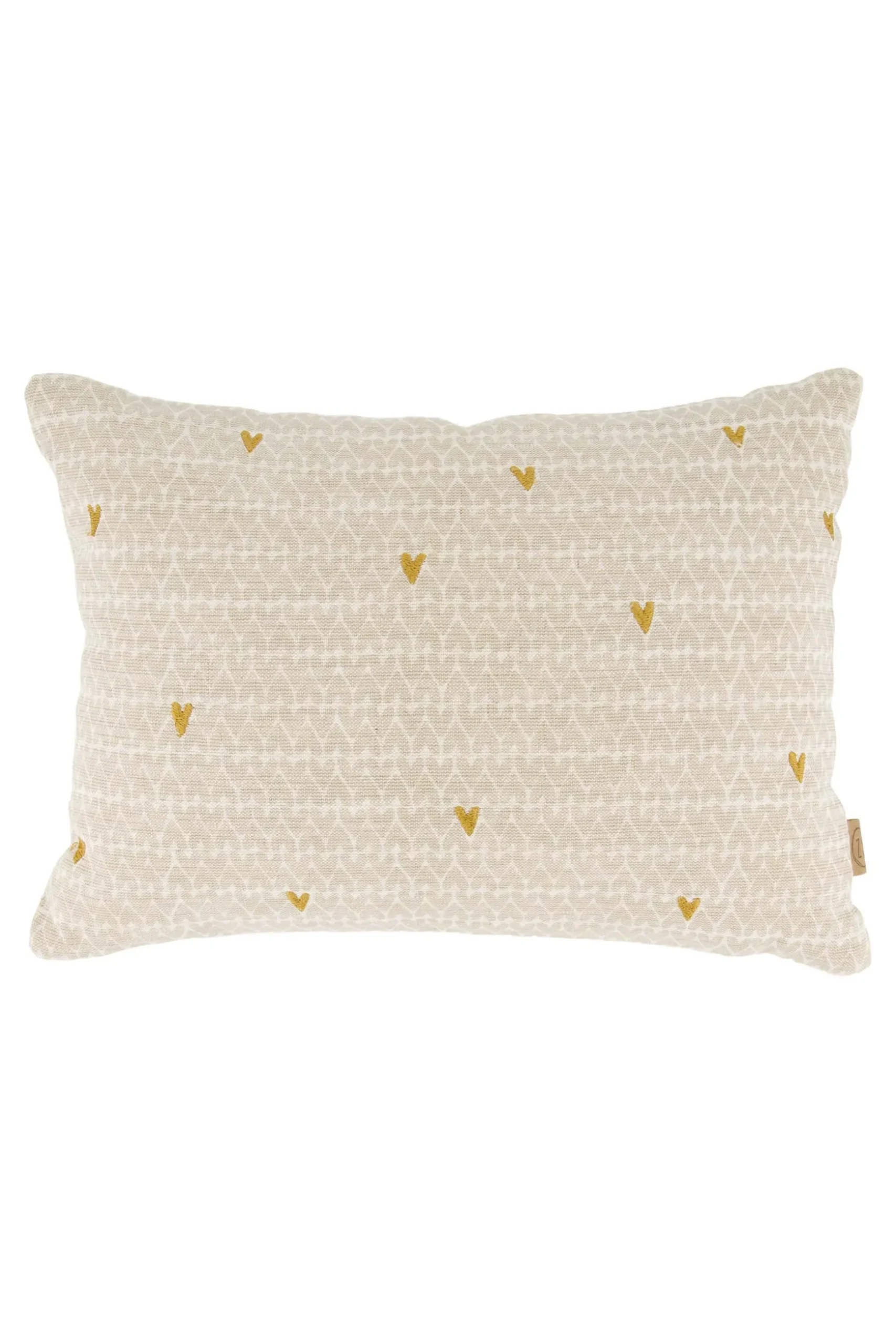 zusss kussen samen is alles leuker hartjes 35x25cm zand/warmgrijs
