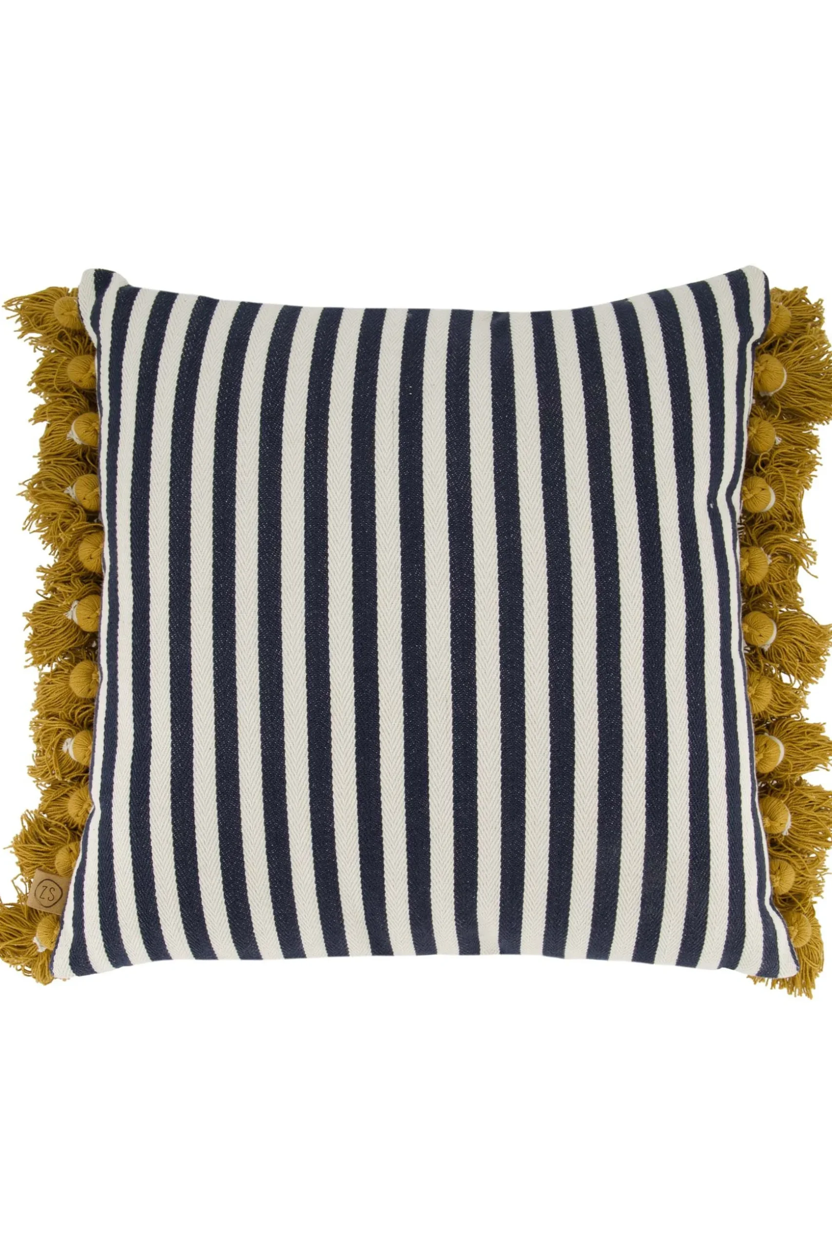 zusss kussen samen is alles leuker streep 45x45cm zand/donkerblauw
