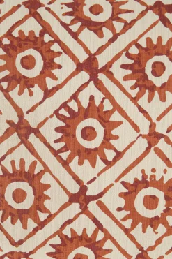 zusss kussen zonnetjesprint 45x45cm peper en zout/brique