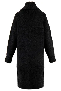 zusss lang boucle vest zwart