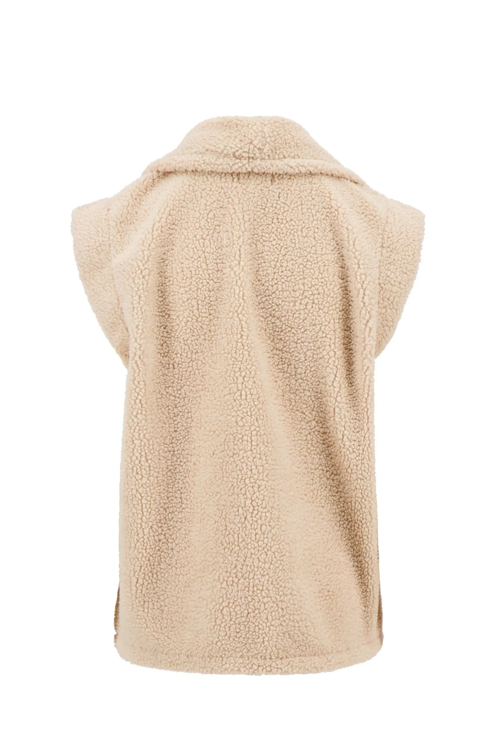 zusss lang teddy gilet met zakken off white