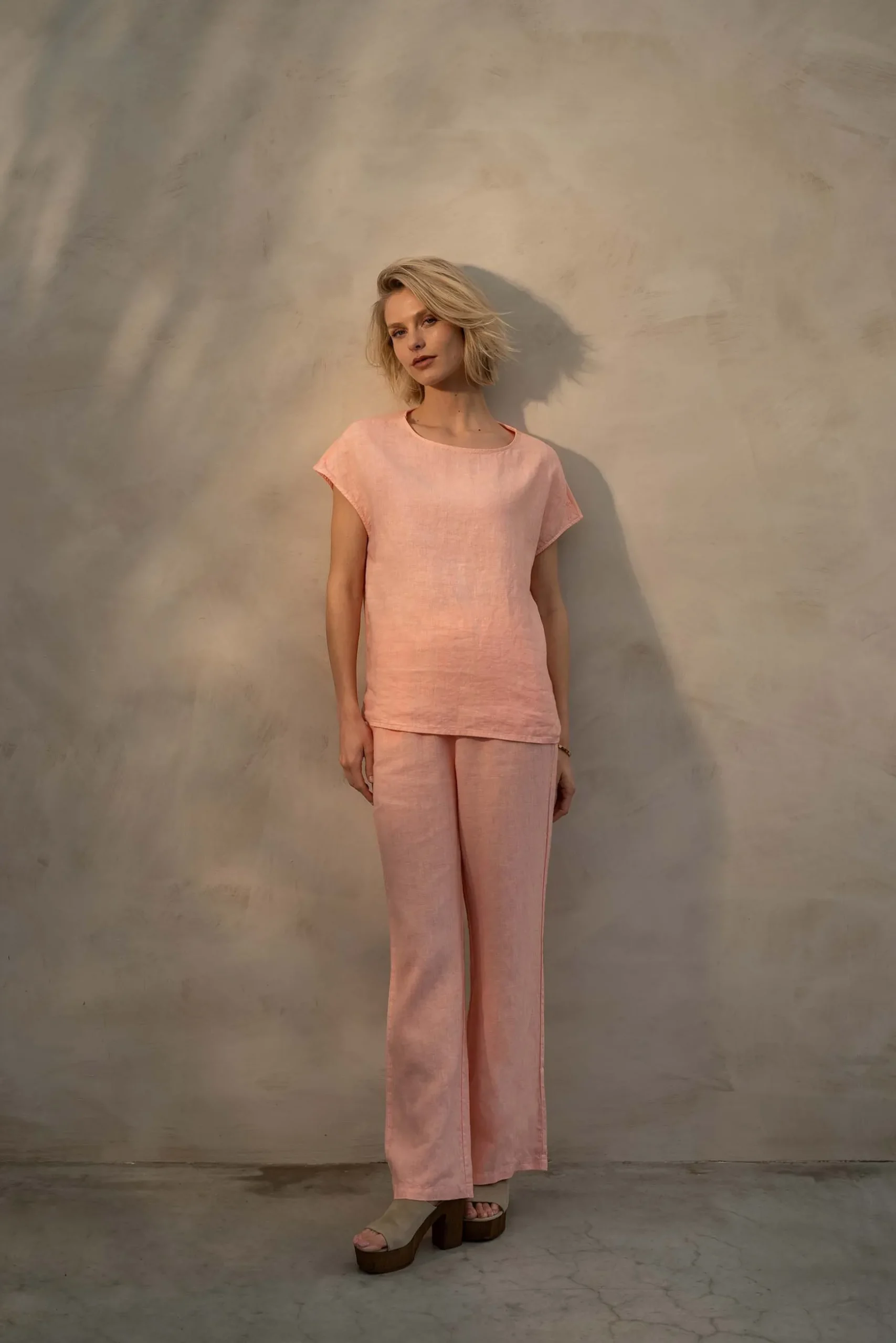 zusss linnen broek roze