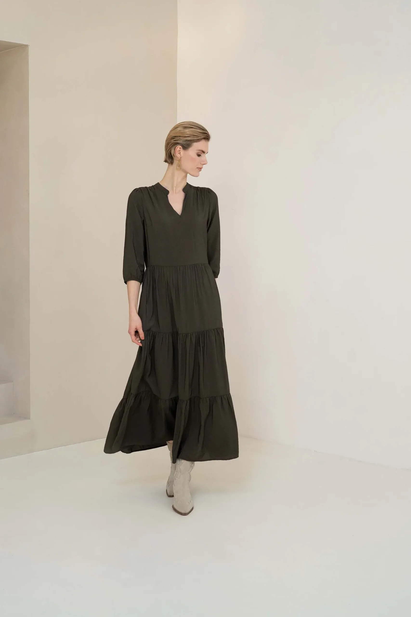 zusss maxi jurk antracietgrijs