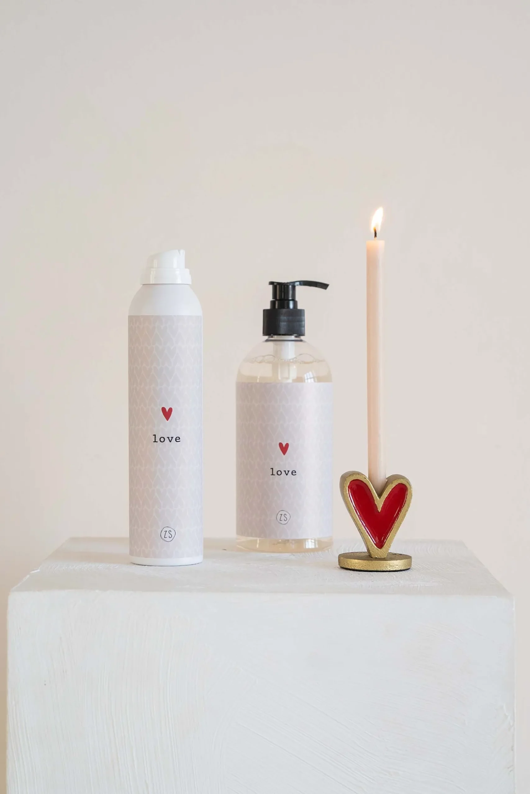 zusss metalen kandelaar hartje goud