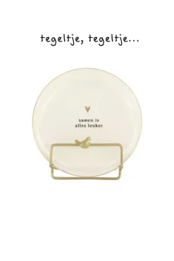 zusss metalen standaard vogel goud