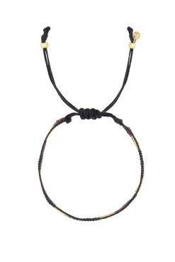 zusss miyuki armbandje streepje port/goud/zwart