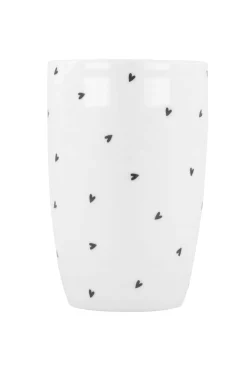 zusss mok L hartjes wit/antracietgrijs