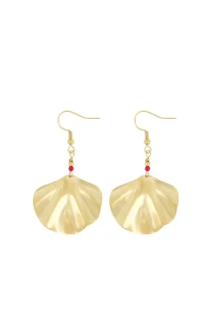 zusss oorhangers ginkgo blad goud