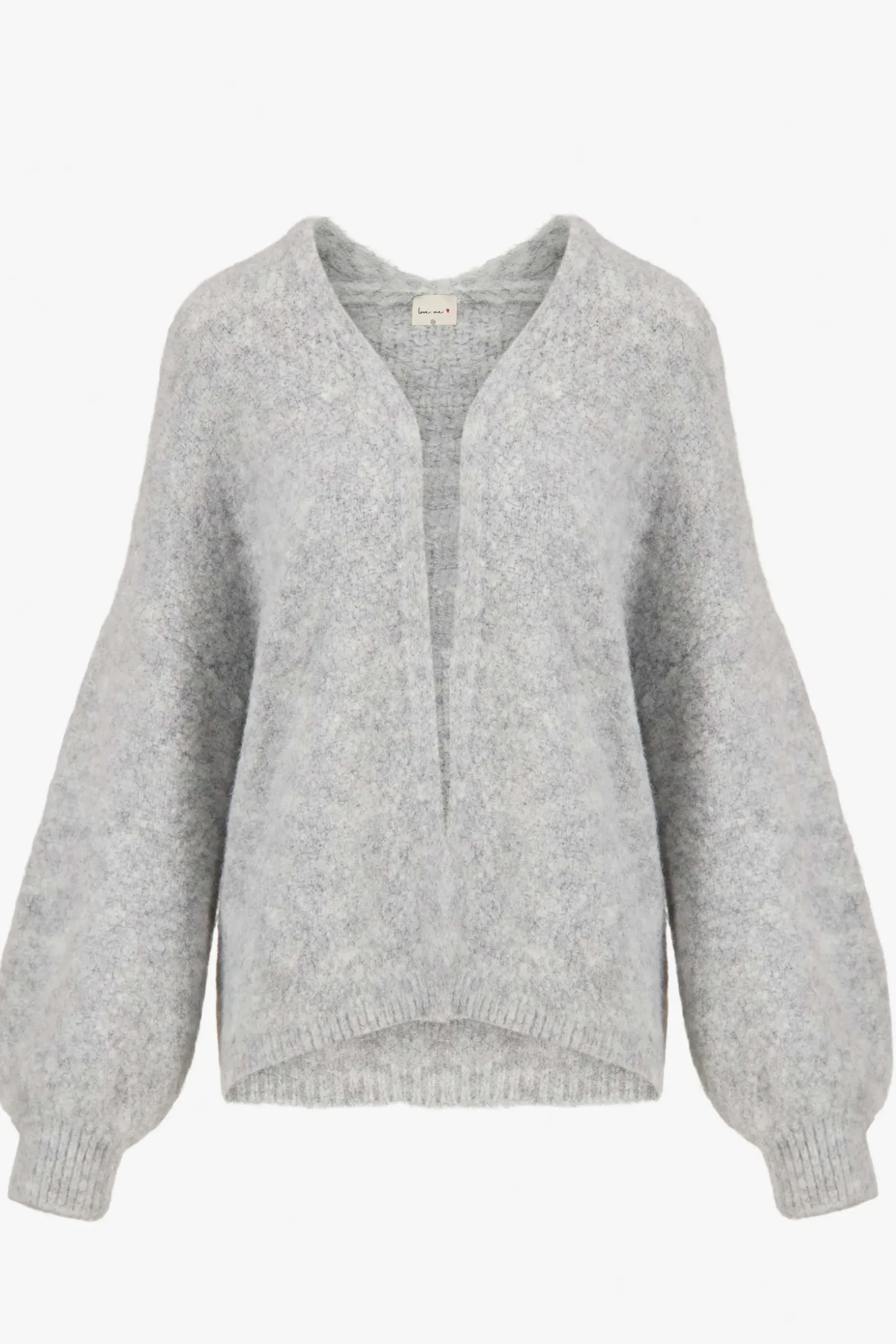 zusss openvallend vest lichtgrijs