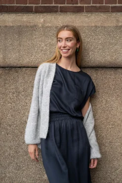 zusss openvallend vest lichtgrijs