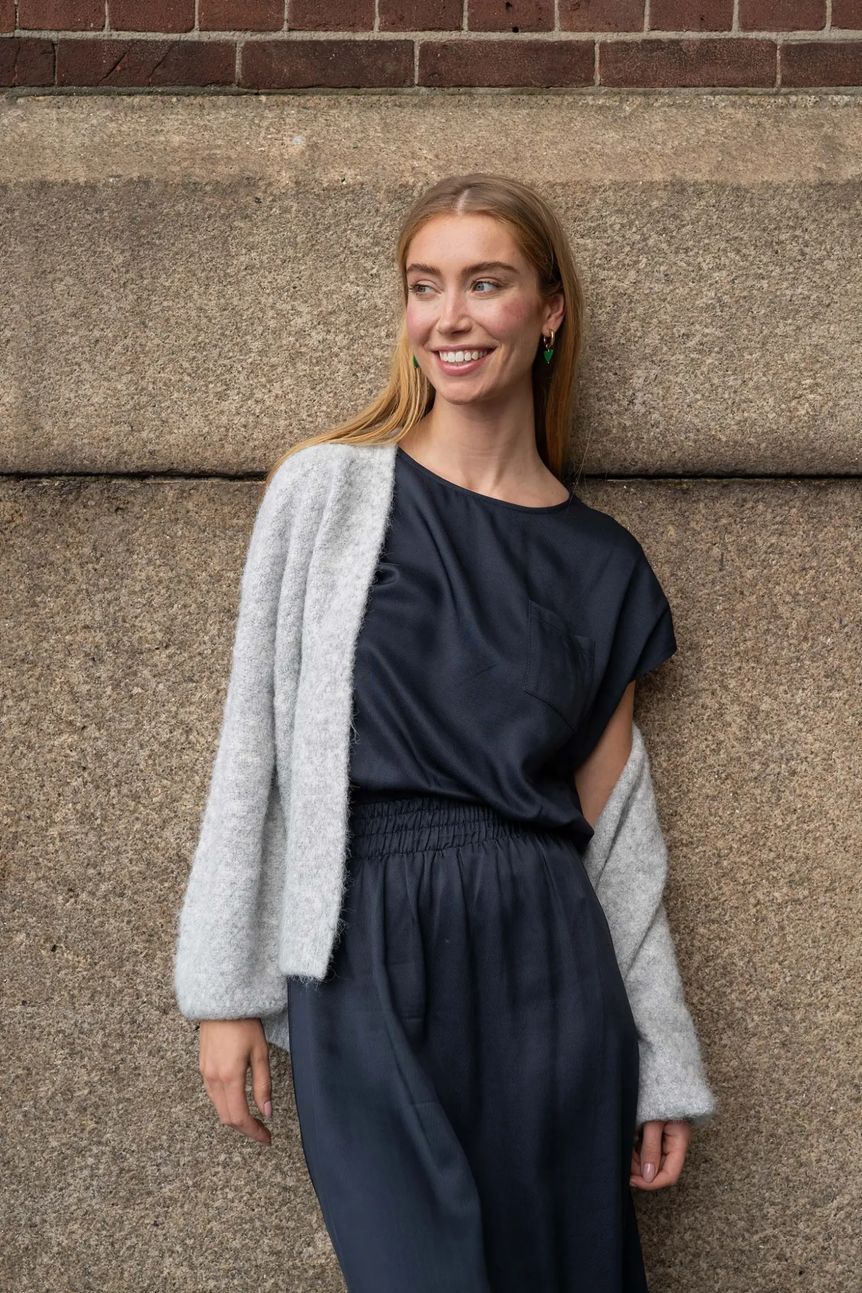 zusss openvallend vest lichtgrijs