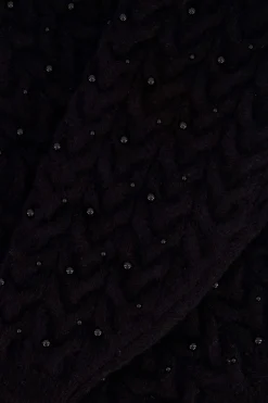 zusss openvallend vest met kraaltjes zwart