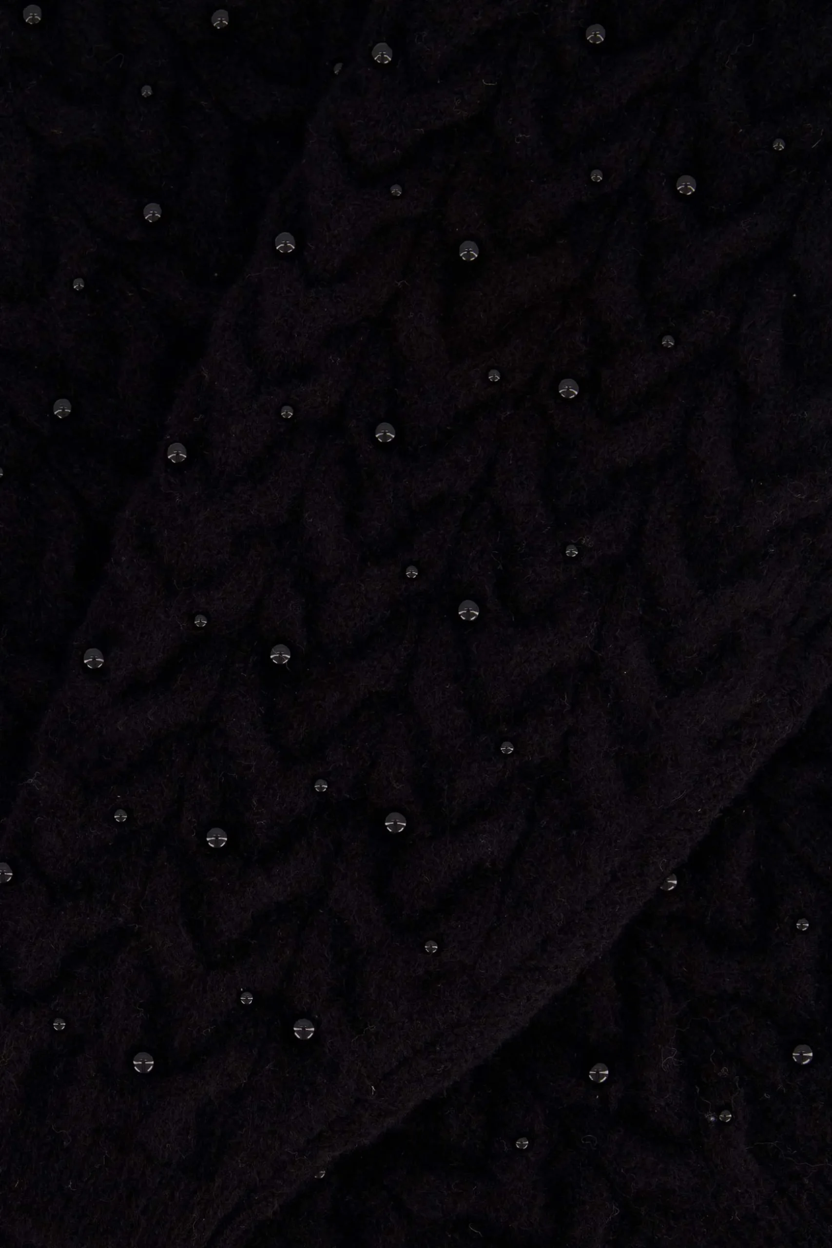 zusss openvallend vest met kraaltjes zwart