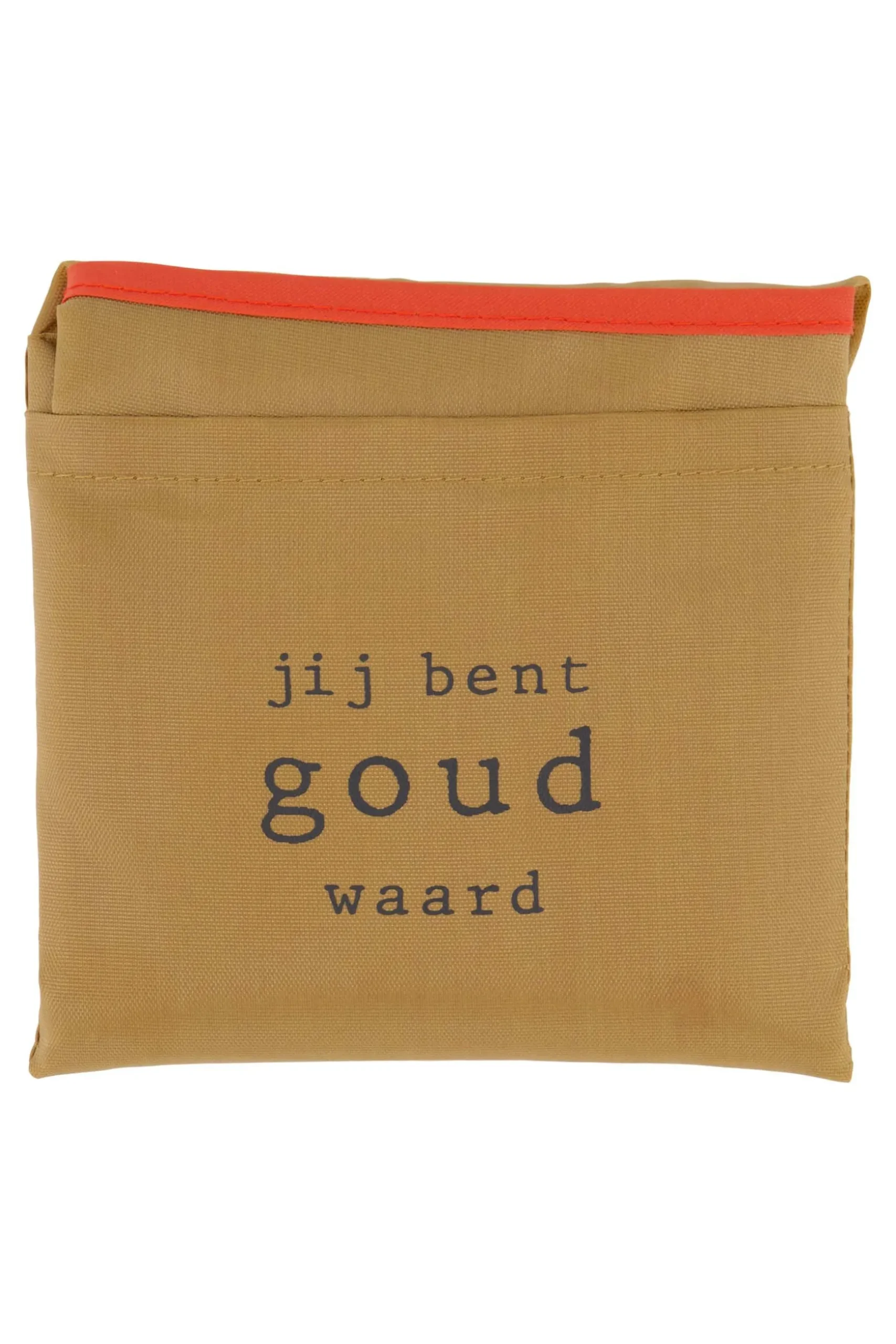 zusss opvouwbaar boodschappentasje jij bent goud waard camel