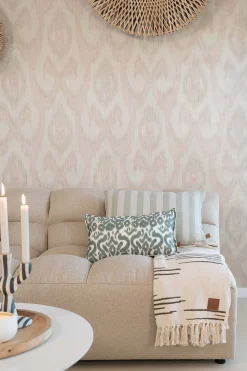 zusss plaid lijnenpatroon 130x170 zand/leem/saliegroen