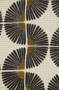 zusss plaid waaiers 130x170cm zand/antraciet/oker