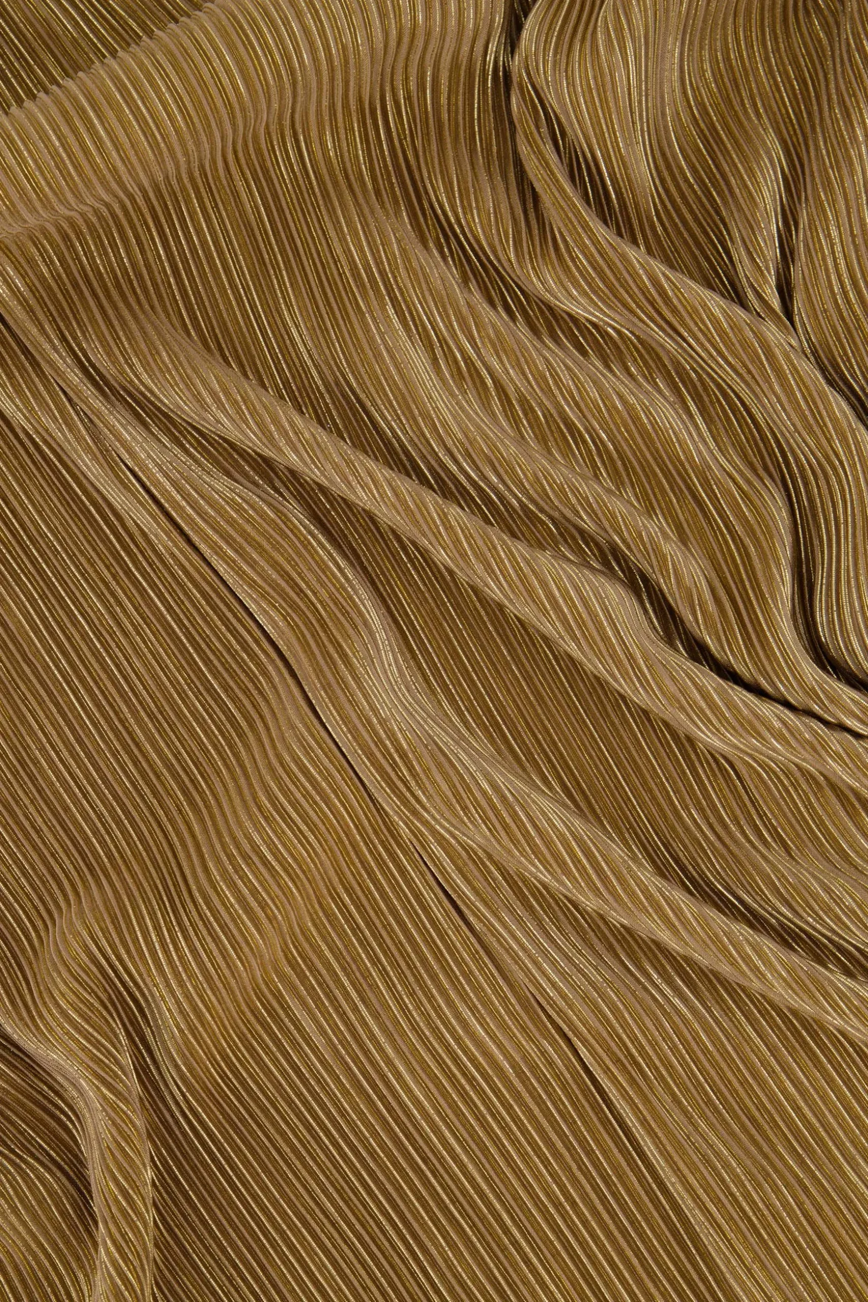 zusss plisse broek champagne goud