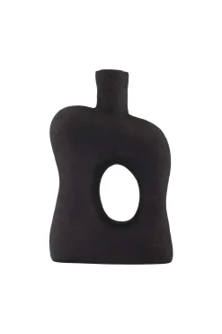 zusss polystone kandelaar ornament 22cm zwart