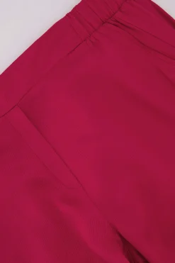 zusss satijnen twill broek roze rood