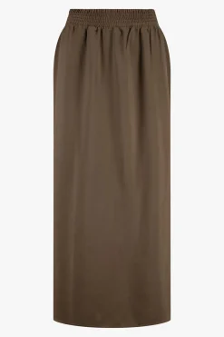 zusss satijnen twill rok donkergroen