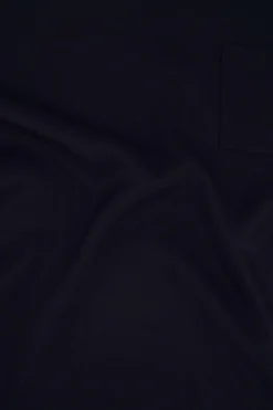 zusss satijnen twill top met boothals donkerblauw