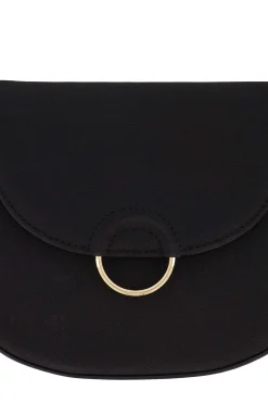 zusss schoudertas met gouden ring zwart