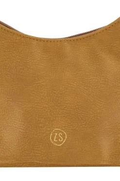 zusss schoudertasje halve maan cognac