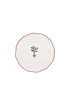 zusss serveerschaaltje geschulpte rand mistletoe wit