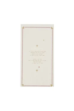 zusss servetten gedicht/mistletoe 11x20cm wit