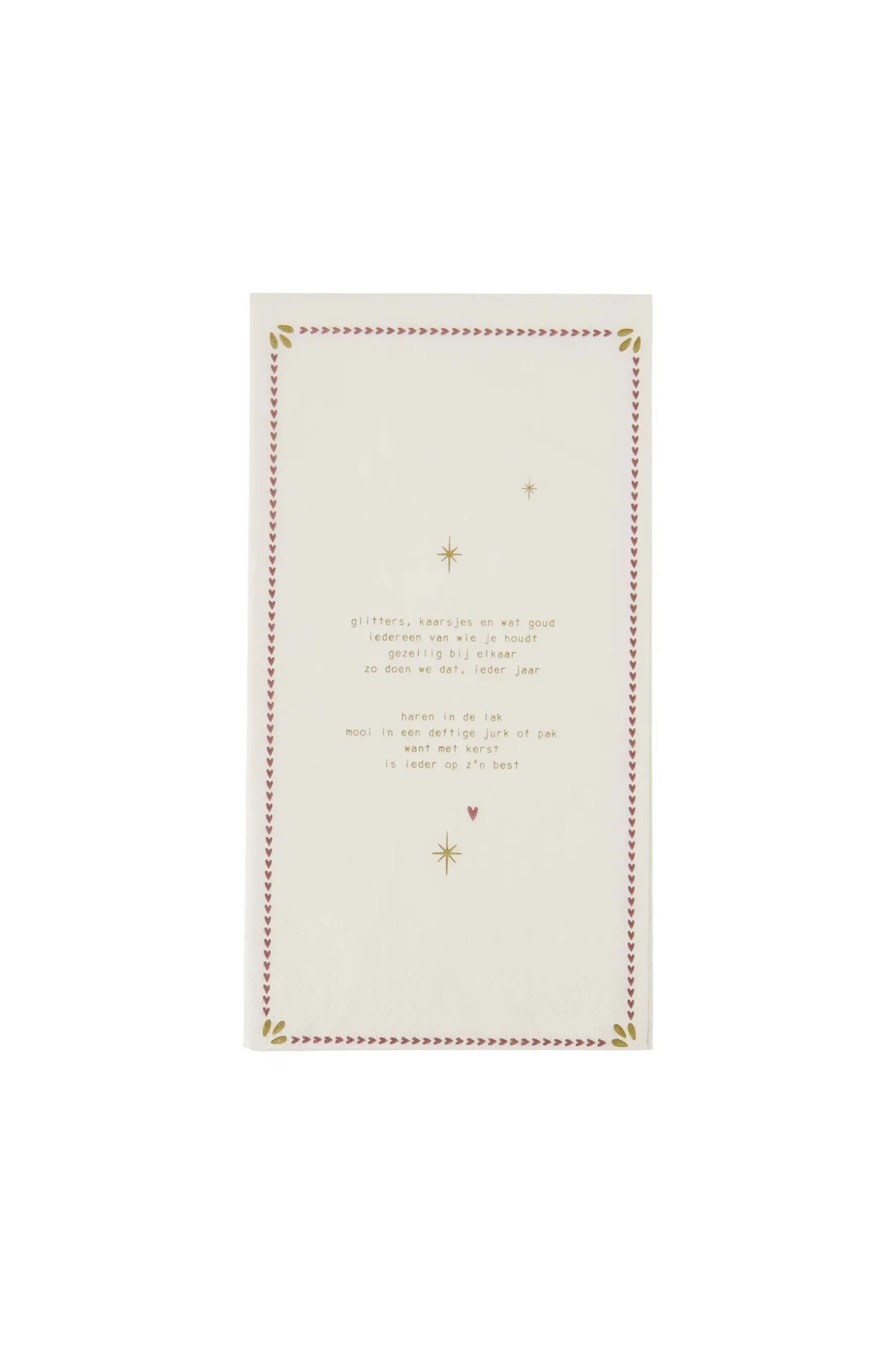 zusss servetten gedicht/mistletoe 11x20cm wit