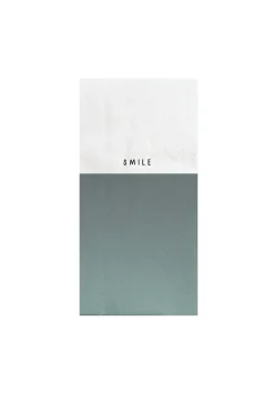 zusss servetten smile 11x20cm grijsblauw/wit