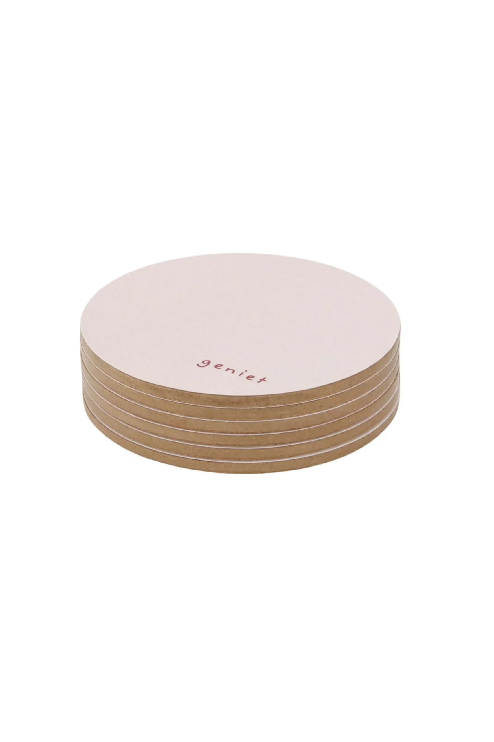 zusss set van 6 onderzetters met tekst rood/wit