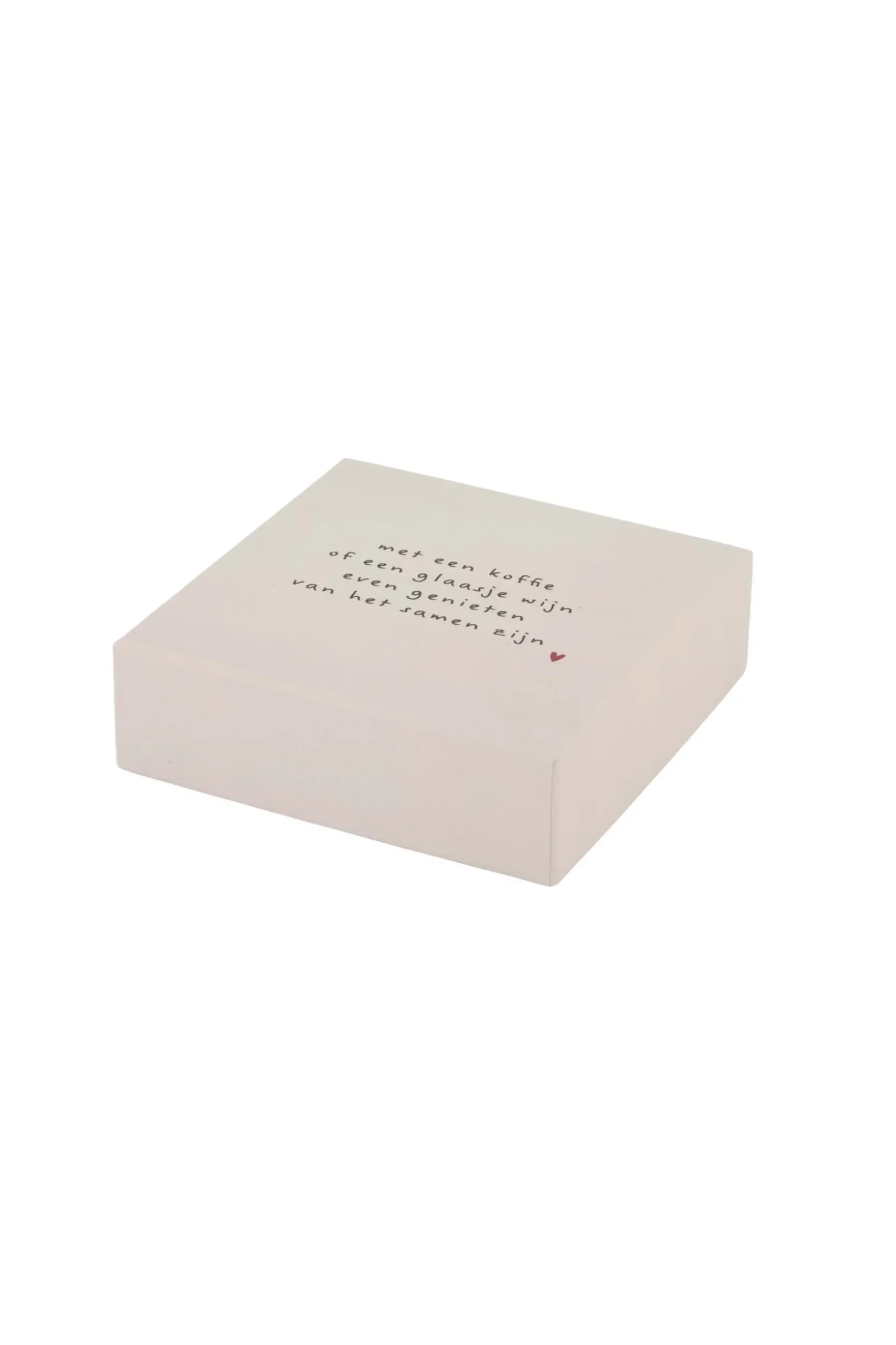 zusss set van 6 onderzetters met tekst rood/wit