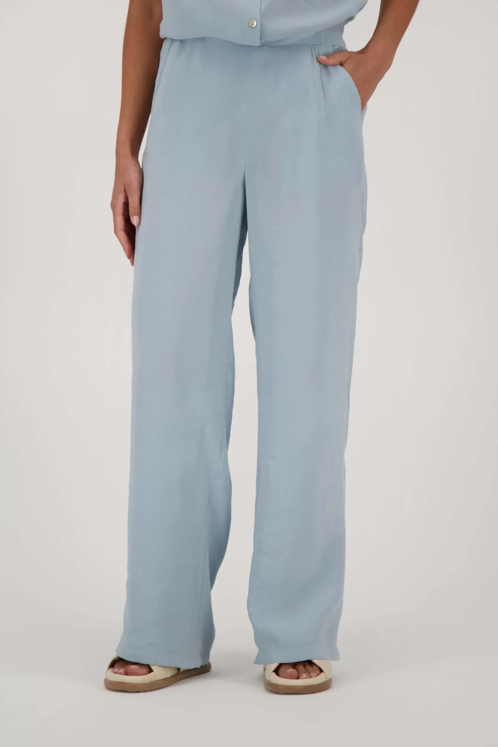 zusss tencel broek grijsblauw