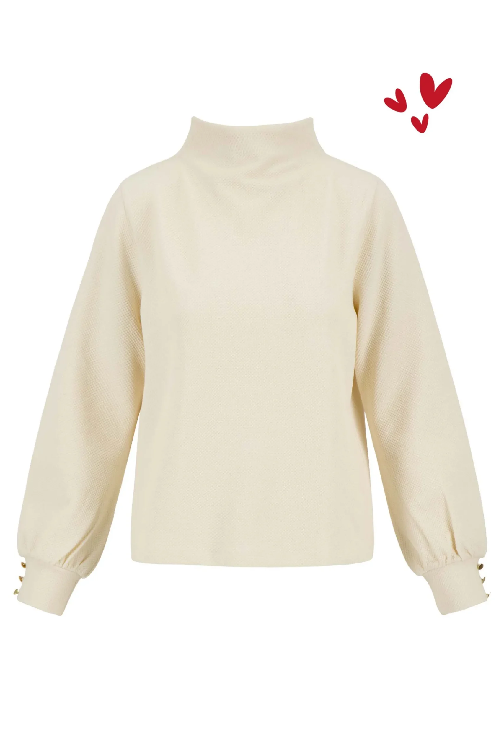 zusss top met structuur creme