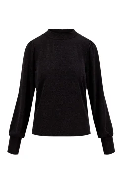 zusss top met structuur zwart