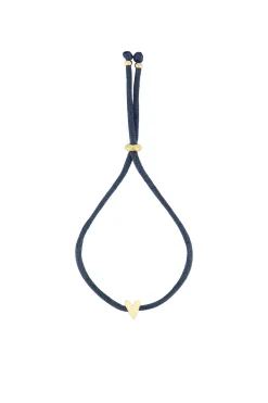 zusss touwarmbandje hartje donkerblauw