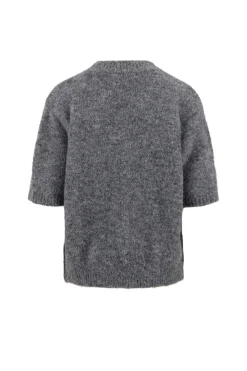 zusss trui met boothals antracietgrijs