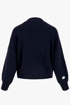 zusss trui met hartje detail donkerblauw
