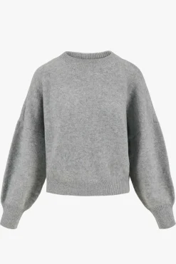 zusss trui met hartje detail middengrijs