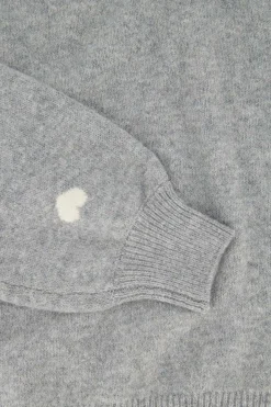 zusss trui met hartje detail middengrijs
