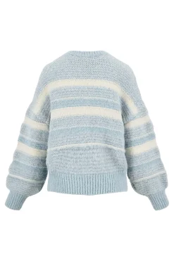 zusss trui met streep lichtblauw