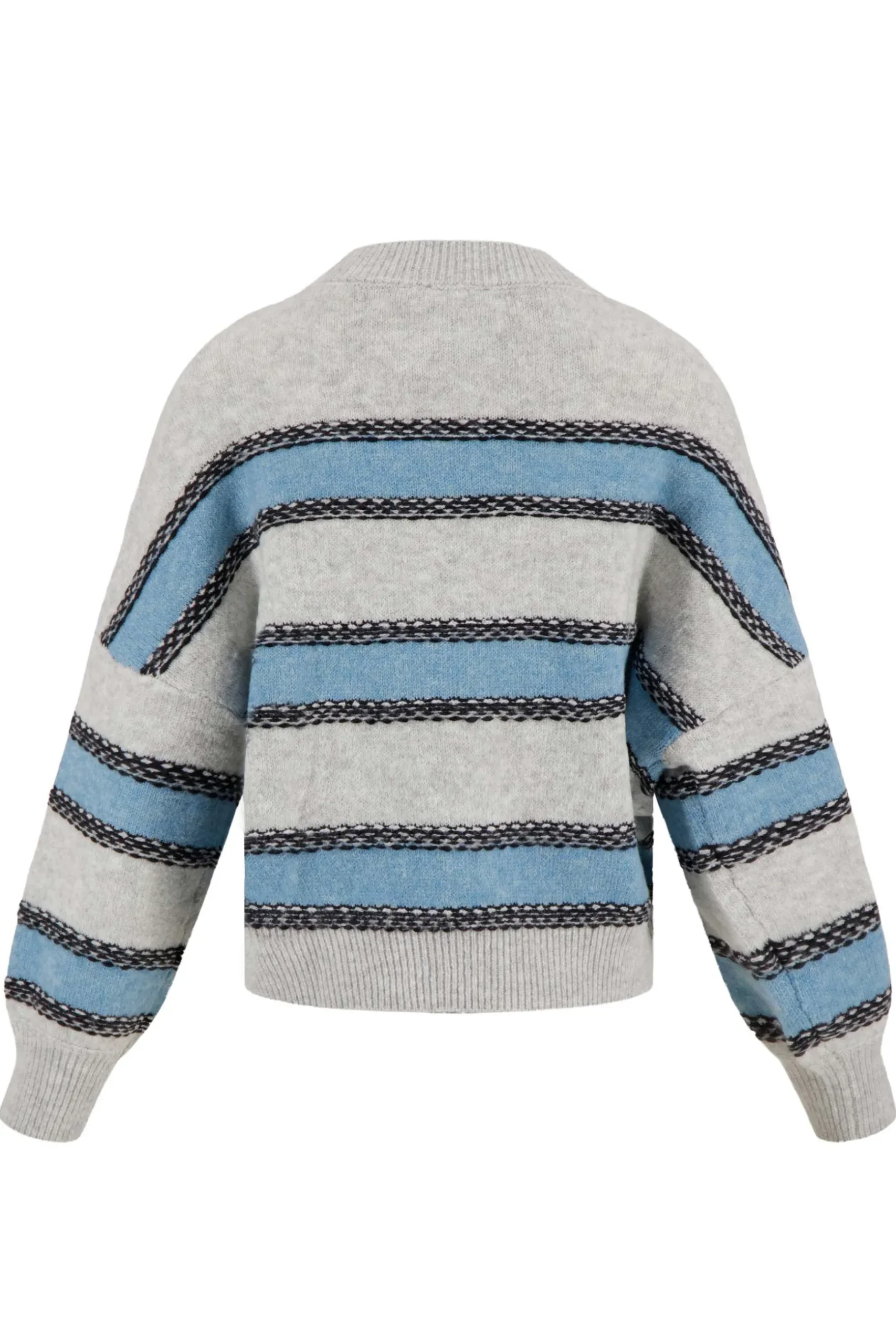 zusss trui met strepen grijsblauw
