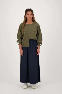 zusss vest met knopen donkergroen