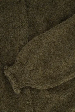 zusss vest met knopen donkergroen