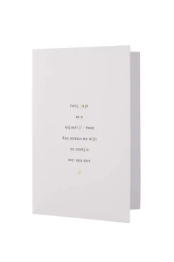 zusss wenskaart geniet gedichtje wit