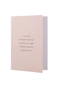 zusss wenskaart hoera gedichtje oudroze